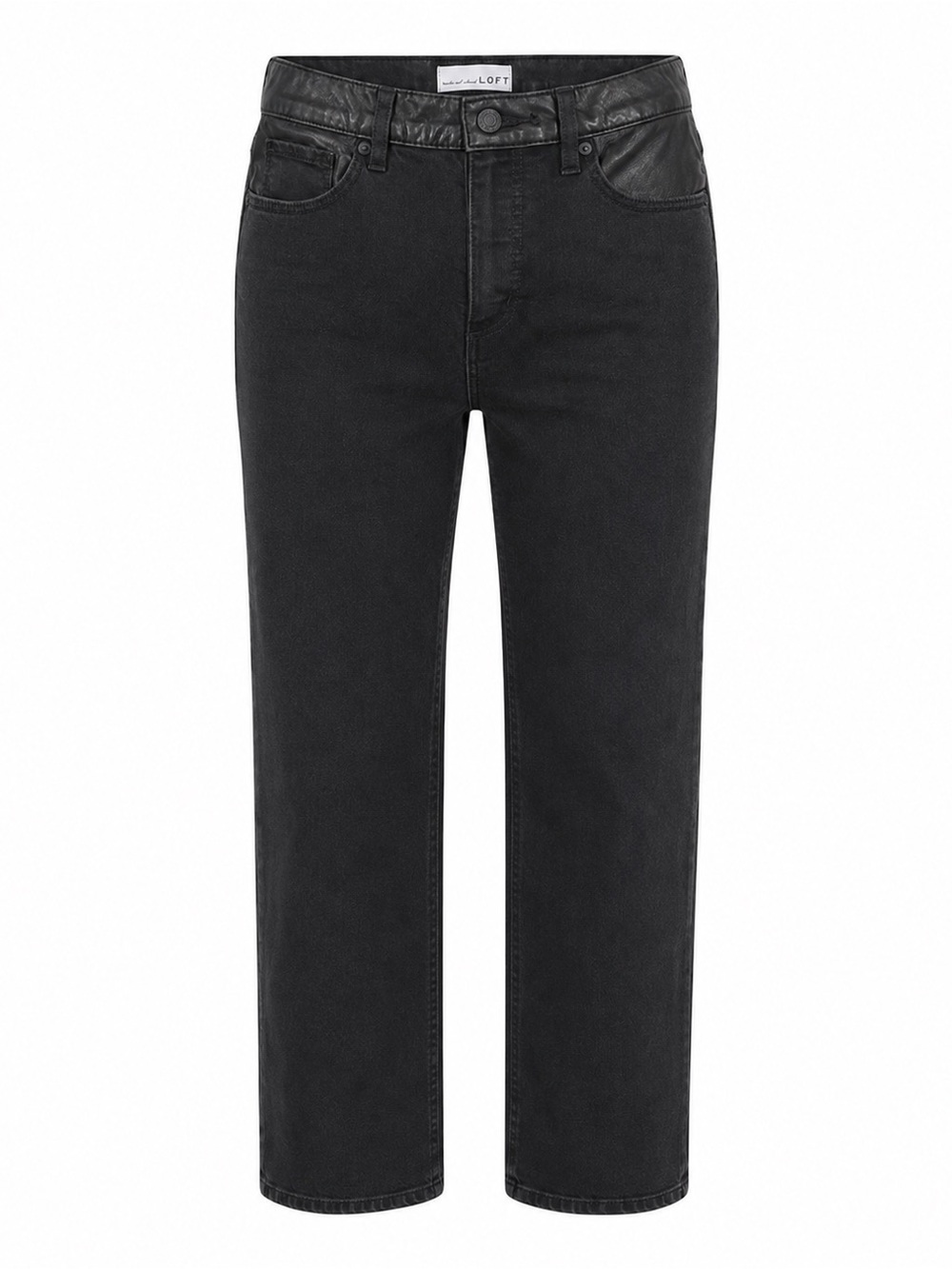 Loft NWT black straight leg jeans, size 2